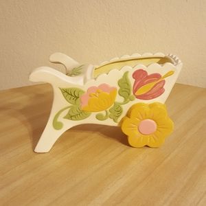 Vintage 1960's Hand Painted Pottery Planter